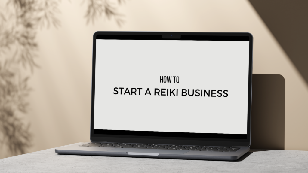 A computer displaying a how to start your kundalini reiki business tutorial